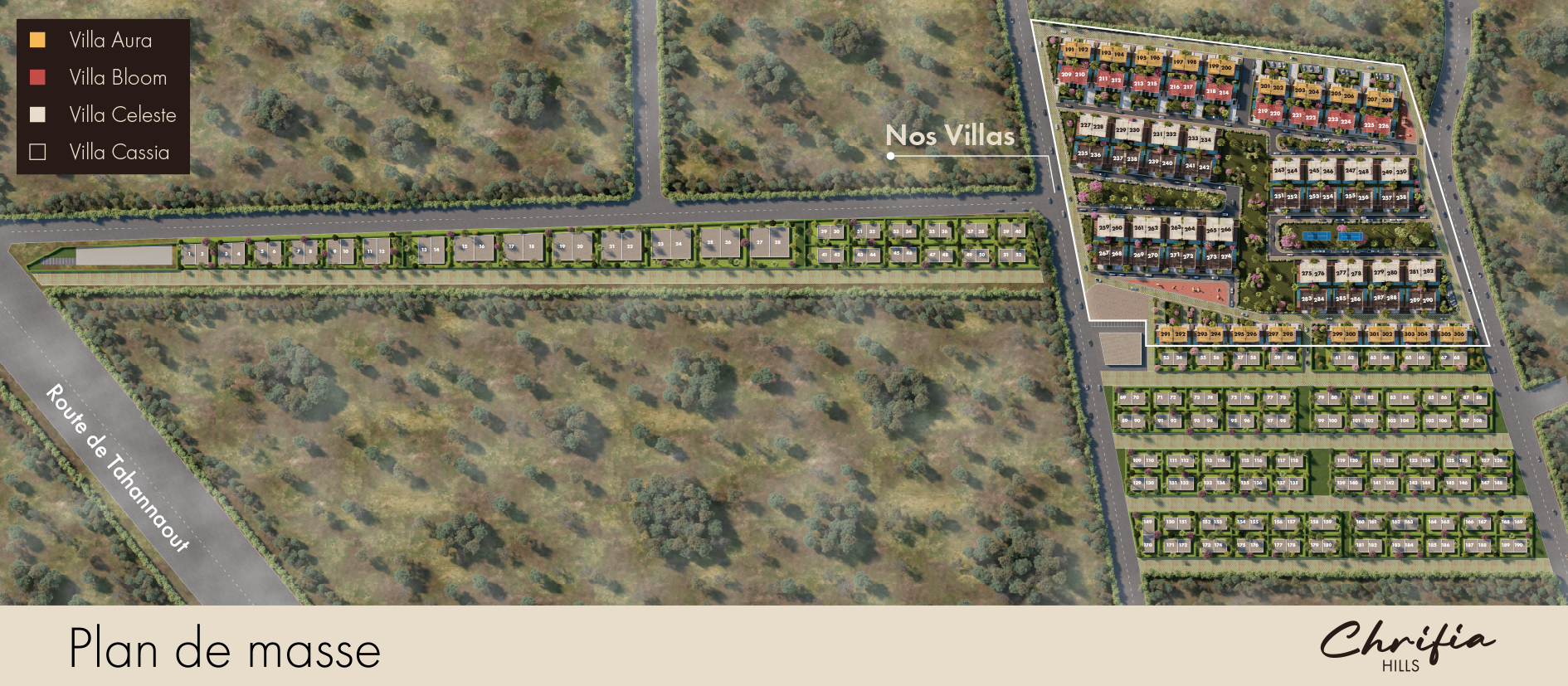Plan de masse Chrifia Hills